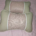 Knitted Leather Headrest Pillow - Black, Beige, Red & Coffee photo review