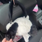 Hanging Tissue Holder Dog Plush - White & Brown photo review