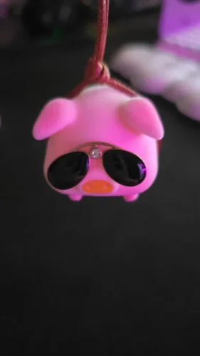 Cool Pig With Glasses Rearview Mirror Pendant photo review