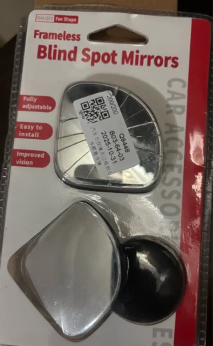 Frameless Blind Spot Mirrors (2-Pack) Round or Oval Styled photo review