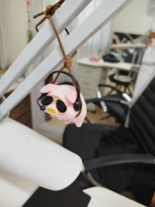 Cool Pig With Glasses Rearview Mirror Pendant photo review