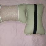 Knitted Leather Headrest Pillow - Black, Beige, Red & Coffee photo review