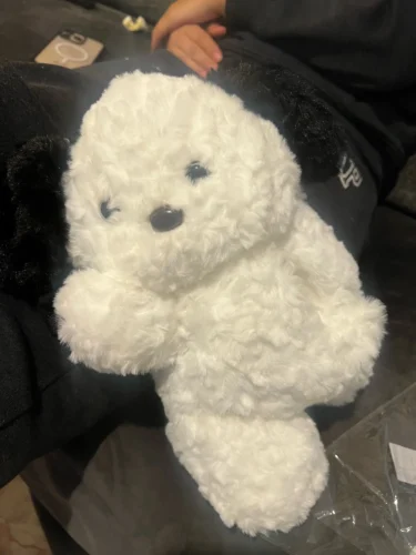 Hanging Tissue Holder Dog Plush - White & Brown photo review