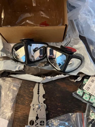 360&deg; Adjustable Blind Spot Mirrors (2-Pack) Black, Red, White & Blue photo review