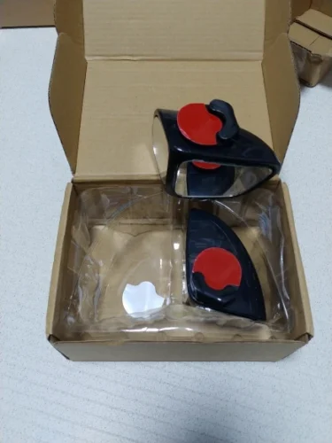 360&deg; Adjustable Blind Spot Mirrors (2-Pack) Black, Red, White & Blue photo review