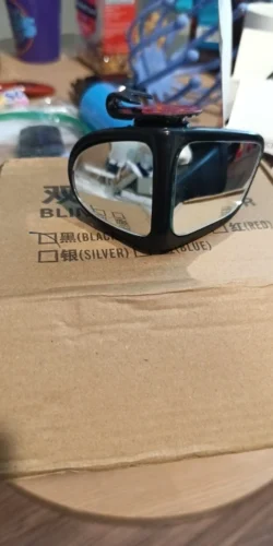 360&deg; Adjustable Blind Spot Mirrors (2-Pack) Black, Red, White & Blue photo review