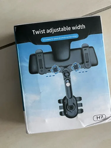 360&deg; Rearview Mirror Phone Mount Rotatable and Retractable photo review