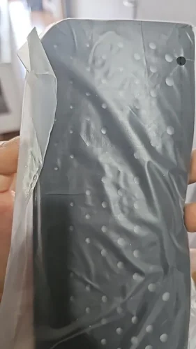 Leather Side Pocket Organizer Pouch - Black, Beige & Orange photo review