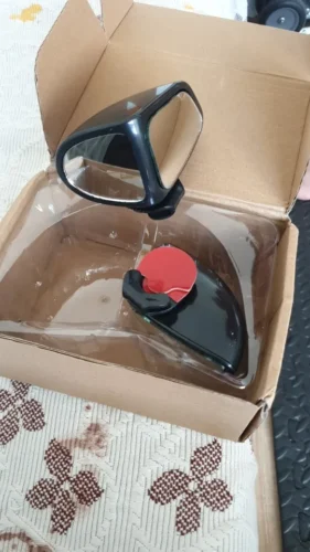 360&deg; Adjustable Blind Spot Mirrors (2-Pack) Black, Red, White & Blue photo review