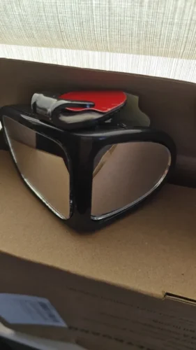 360&deg; Adjustable Blind Spot Mirrors (2-Pack) Black, Red, White & Blue photo review