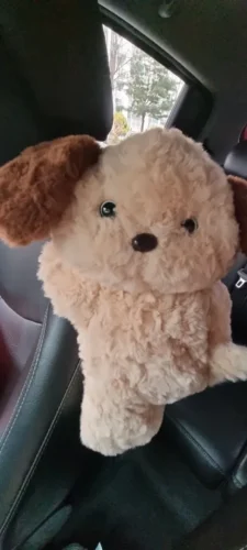 Hanging Tissue Holder Dog Plush - White & Brown photo review