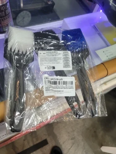 Sturdy Bristled Wheel & Tire Brush (1-3 Pack) Black, Blue & White photo review