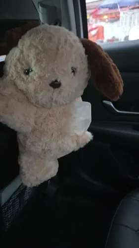 Hanging Tissue Holder Dog Plush - White & Brown photo review